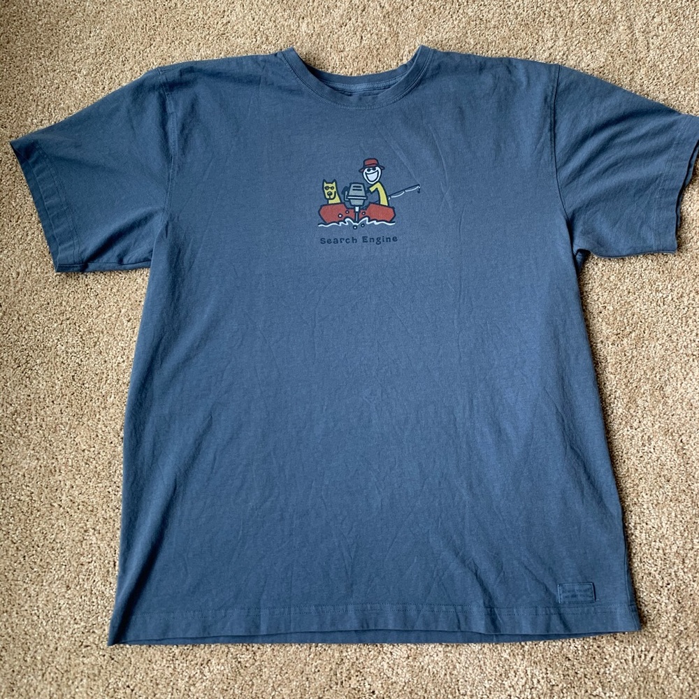 Navy Blue Life Is Good T-shirt